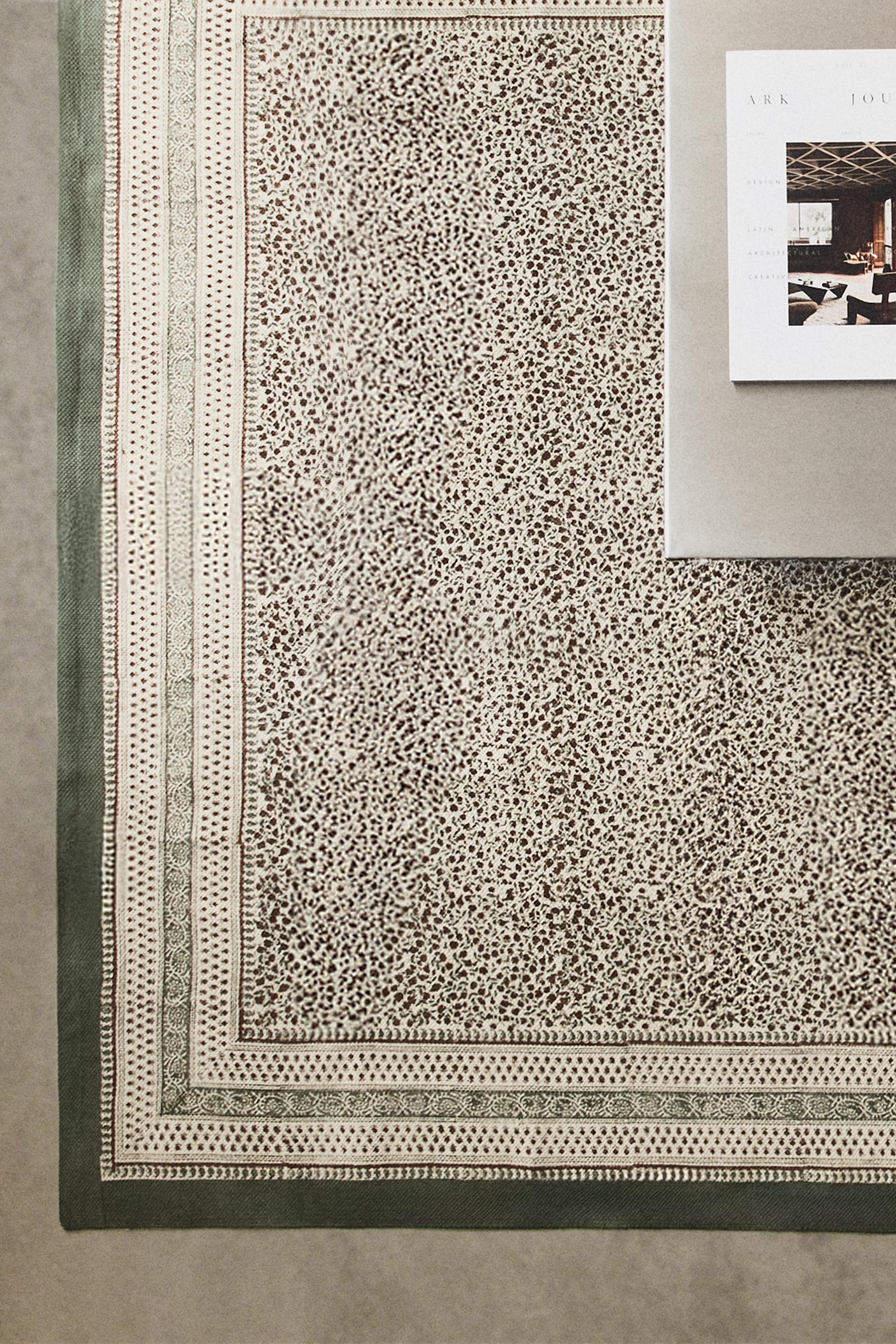 COTTON BLOCK PRINT AREA RUG